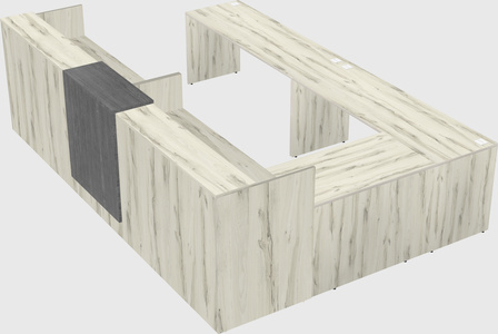 Shared one sided u-shaped reception desk