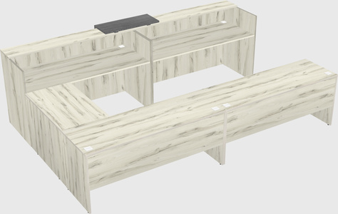 Shared one sided u-shaped reception desk