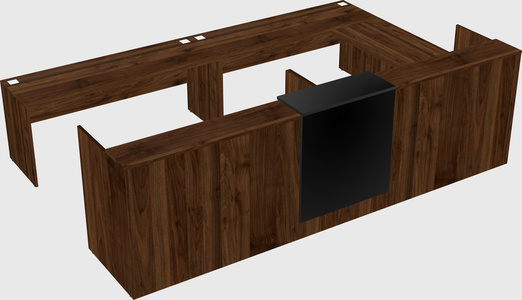 Shared one sided u-shaped reception desk