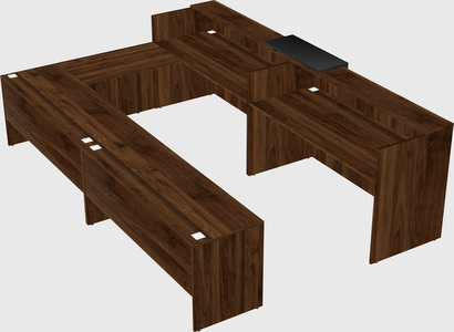 Shared one sided u-shaped reception desk