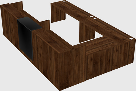 Shared one sided u-shaped reception desk