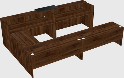 Shared one sided u-shaped reception desk