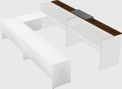 Shared one sided u-shaped reception desk