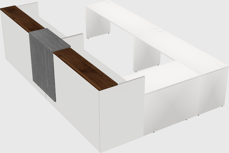 Shared one sided u-shaped reception desk