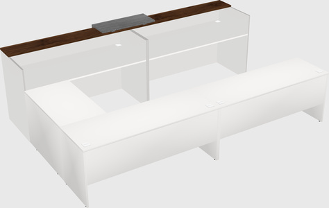 Shared one sided u-shaped reception desk