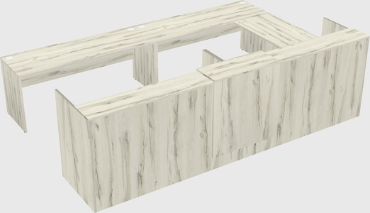 Shared one sided u-shaped reception desk