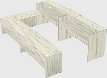 Shared one sided u-shaped reception desk
