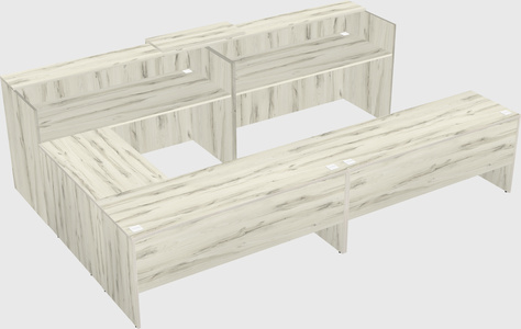 Shared one sided u-shaped reception desk