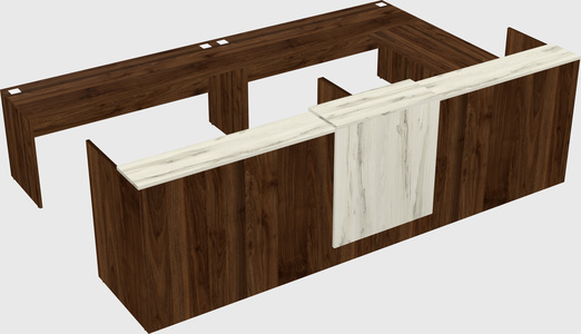 Shared one sided u-shaped reception desk
