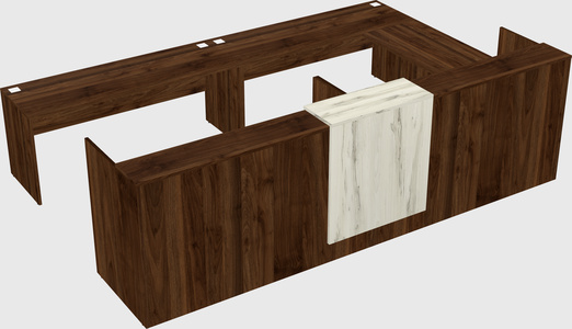 Shared one sided u-shaped reception desk