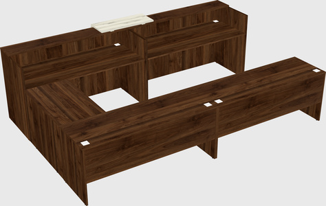 Shared one sided u-shaped reception desk