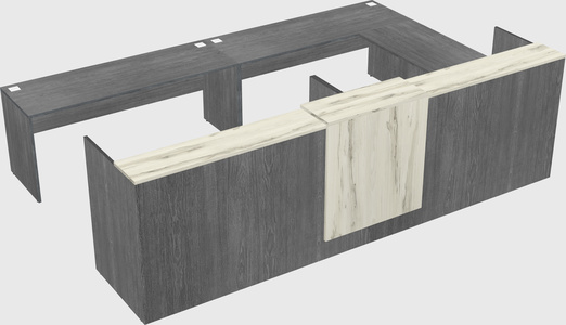 Shared one sided u-shaped reception desk
