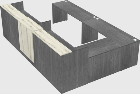 Shared one sided u-shaped reception desk