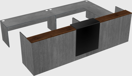 Shared one sided u-shaped reception desk
