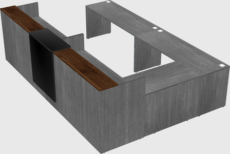 Shared one sided u-shaped reception desk