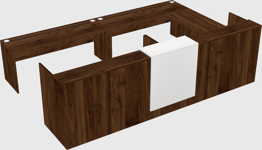 Shared one sided u-shaped reception desk
