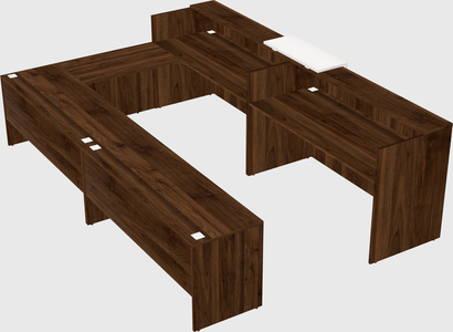 Shared one sided u-shaped reception desk
