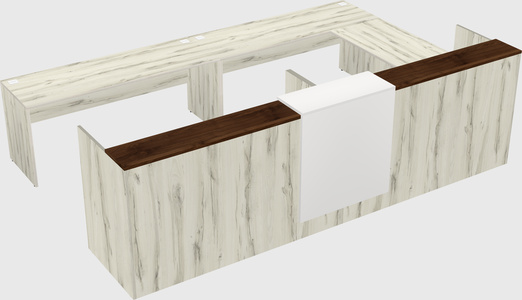 Shared one sided u-shaped reception desk