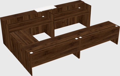 Shared one sided u-shaped reception desk