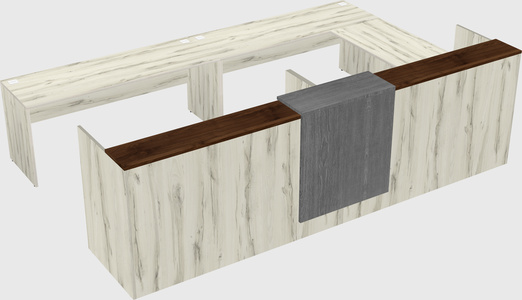 Shared one sided u-shaped reception desk