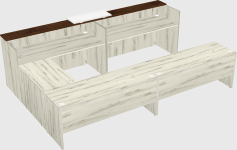 Shared one sided u-shaped reception desk