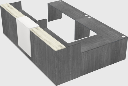 Shared one sided u-shaped reception desk