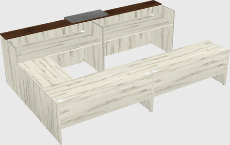 Shared one sided u-shaped reception desk