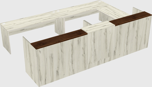 Shared one sided u-shaped reception desk