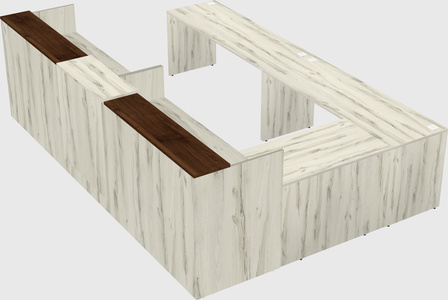 Shared one sided u-shaped reception desk