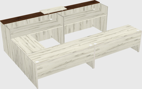 Shared one sided u-shaped reception desk