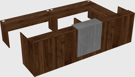 Shared one sided u-shaped reception desk