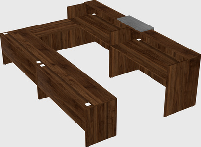 Shared one sided u-shaped reception desk