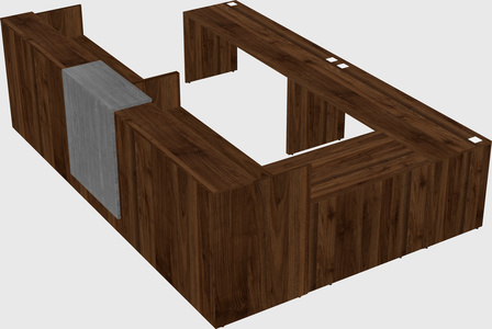 Shared one sided u-shaped reception desk