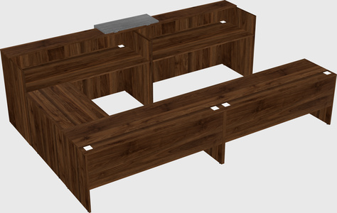 Shared one sided u-shaped reception desk