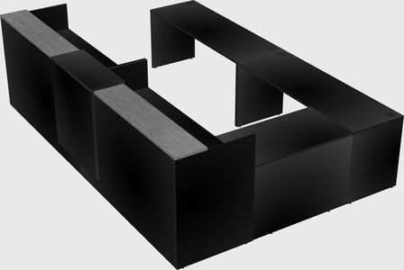 Shared one sided u-shaped reception desk