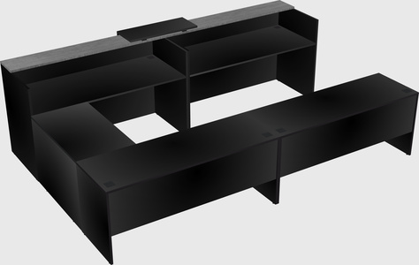 Shared one sided u-shaped reception desk