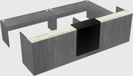 Shared one sided u-shaped reception desk
