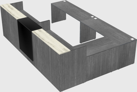Shared one sided u-shaped reception desk