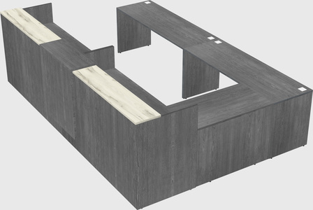 Shared one sided u-shaped reception desk