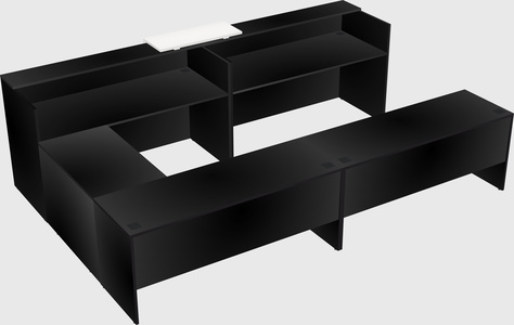 Shared one sided u-shaped reception desk