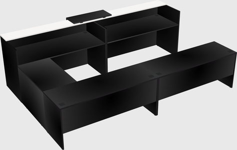 Shared one sided u-shaped reception desk