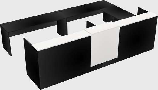 Shared one sided u-shaped reception desk