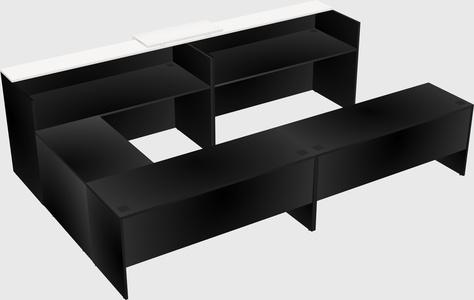 Shared one sided u-shaped reception desk