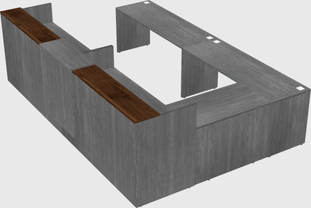 Shared one sided u-shaped reception desk