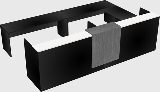 Shared one sided u-shaped reception desk