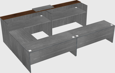 Shared one sided u-shaped reception desk