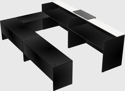 Shared one sided u-shaped reception desk