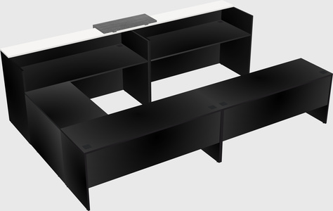 Shared one sided u-shaped reception desk