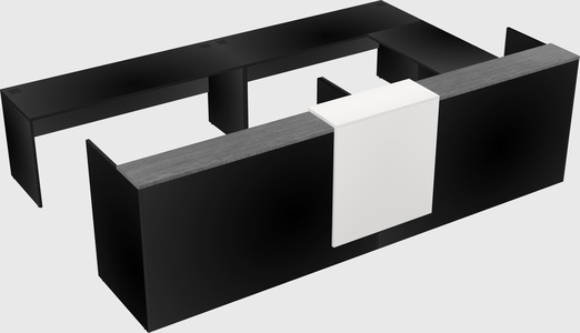 Shared one sided u-shaped reception desk