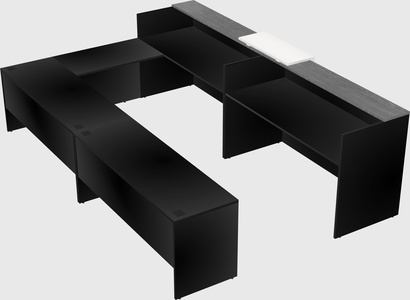 Shared one sided u-shaped reception desk